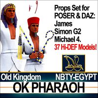 Ancient Egypt Pharaoh Props Poser Daz