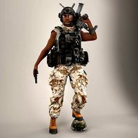 Soldier Ultimate Black Rigged