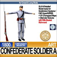 Civil War Confederate Soldier A Infantry