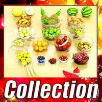 Photorealistic Fruits Basket Collection