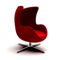 Red modern armchair 27 am119
