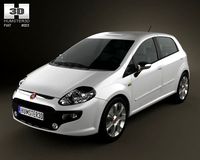 Fiat Punto Evo 5 doors 2010 3D Model