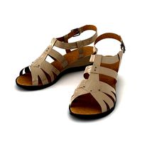 Women Beige Strappy Toeless Shoes