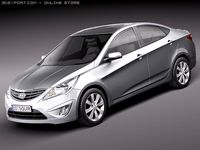 Hyundai Verna 2011 3D Model