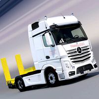 Mercedes Actros 2012 MP4 Gigaspace with Flatbed semi truck