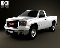GMC Sierra Regular Cab Standard Box 2011 3D Model