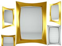 Zlote lustro nad komode kod LM343328X