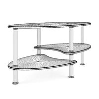 Eliptical Glass Coffee Table