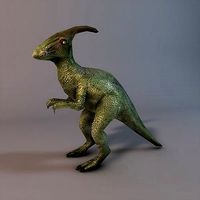 Low poly dinosaur Parasaurolophus