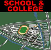 Complete School with Playground