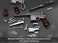 Mauser C96 Broomhandle - M1916 - Red 9
