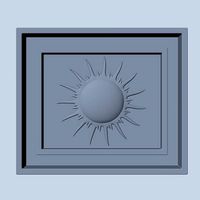 Sunburst Square Wood Detail