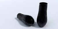 Black porcelain vase