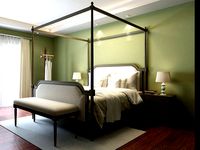 American vintage wooden bed1