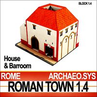 Roman Town House And Barroom Block 1 4 Low Poly