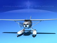 Cessna 182 Seaplane Bare Metal