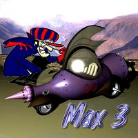 Wacky Races 3D Model racing car Mean Machine 00