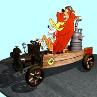 Wacky Races 3D Model Car 8