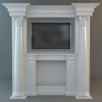 Classical Style Wall with Flatscreen TV