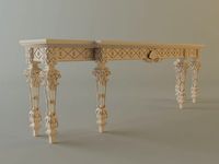 White Baroque Console Table