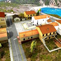 Santa Lucia Square - Italian Small Village Scene