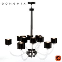 Donghia Fontana Chandelier 12arm smoke
