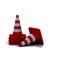 Stack Of New Traffic Cones