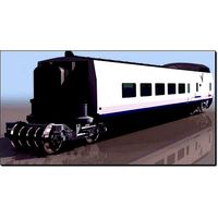 Wagon Tourist Train Car Studio Max