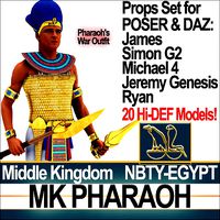 Ancient Egypt Pharaoh MK Props Poser Daz