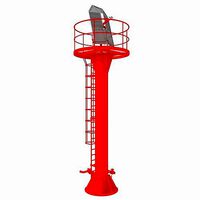 Armored Fire Tower With Fireman Water Spray