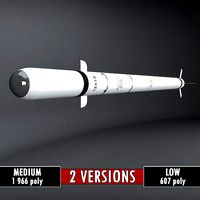 SA-7 Grail Rocket low poly