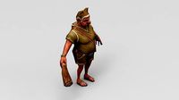 Hunter 3d game model low poly
