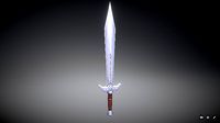 Runic Sword hand-painted asset