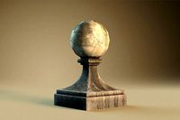 Stone ball finial
