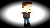 Textured And Rigged Low Poly Kid