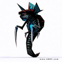 3DRT - Insectoid Monster Snake