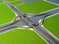 Multilevel crossing bridge 003