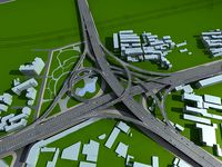Multilevel crossing bridge 001