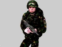 Royal Marine Woodland Rigged Soldier
