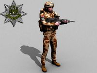 British Royal East Anglian Desert Rigged Soldier