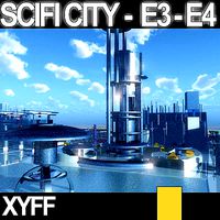 Sci Fi City Futuristic Architecture E3 E4