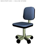 Office Chair Low Polygon 3D Model
