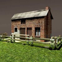 Derelict House Barn Low Poly 151