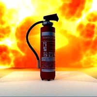 Red fire extinguisher