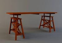 Large oak architect  desk