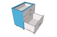 Kitchen base drawers 1B2S  800x530x868mm