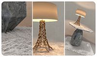 side table Rock with Grazia lamp