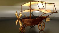 wooden Leanardo de Vinci style flying machine