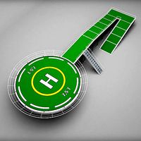Helipad rounded high scaffolding
