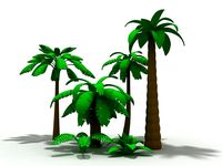 cartoon palms tree